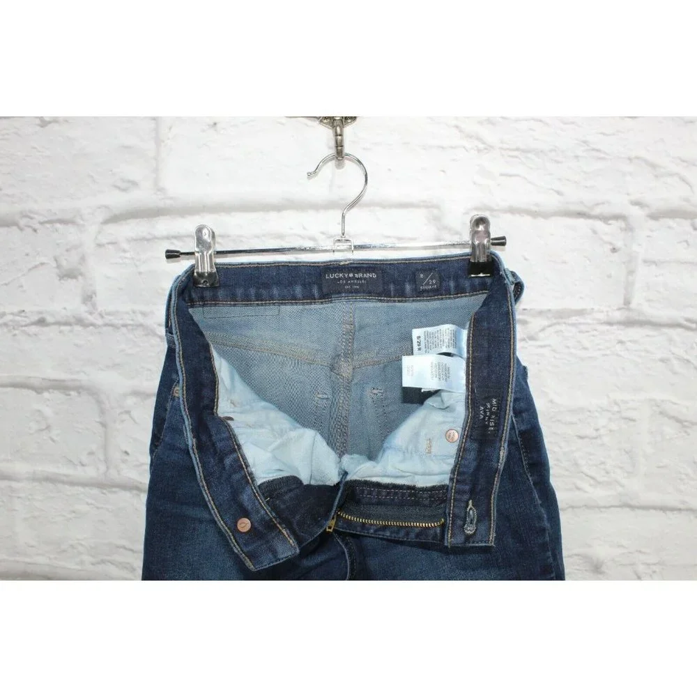 Lucky Brand Blue Cotton Denim Mid Rise Skinny Jeans Size 29 - Picture 6 of 8